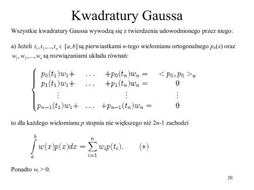 Metody numeryczne - ITLiMS