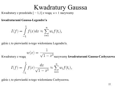 Metody numeryczne - ITLiMS