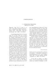 Comptes rendus Tome 111, 2009 - N°2 - Revue des Etudes ...