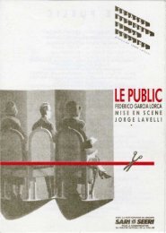 Programme de salle Le Public - Théâtre national de la colline