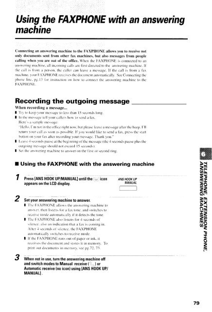 FAXPHONE.B54O/550 User's Guide