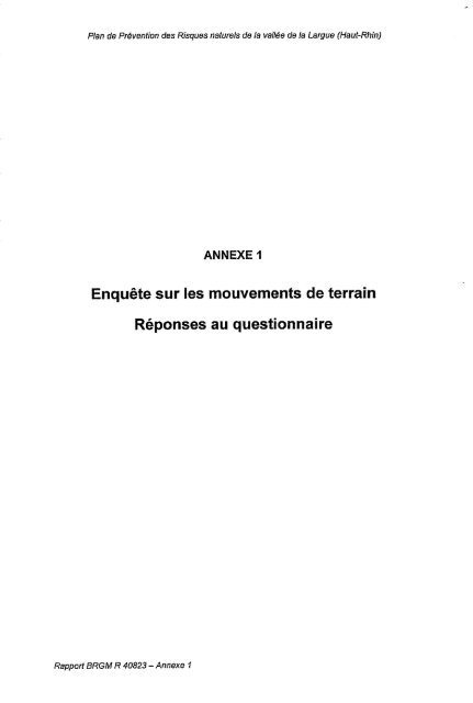 Plan de Prévention des Risques naturels - InfoTerre - BRGM