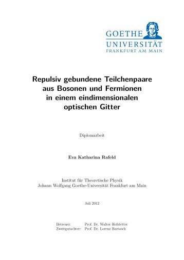 Diplomarbeit Eva Katharina Rafeld - Goethe-Universität