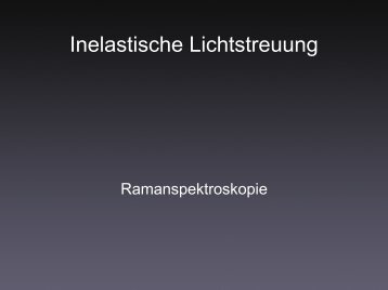 Inelastische Lichtstreuung