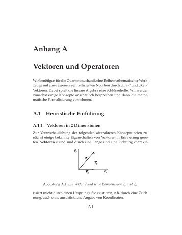 Anhang A Vektoren und Operatoren