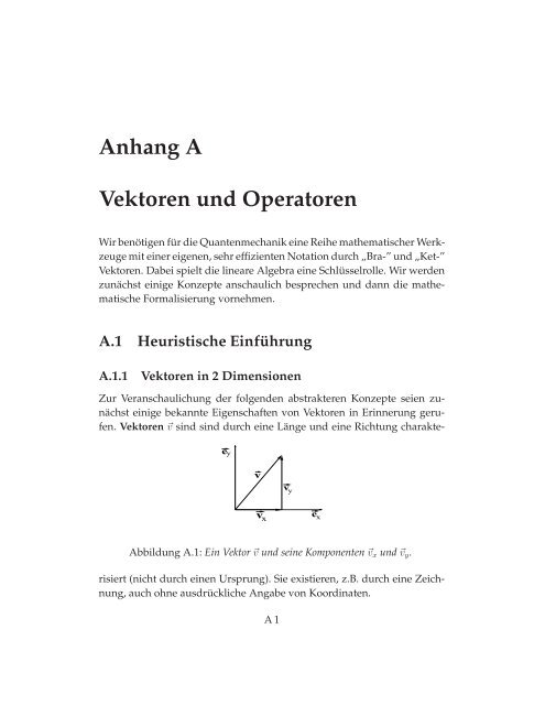 Anhang A Vektoren und Operatoren