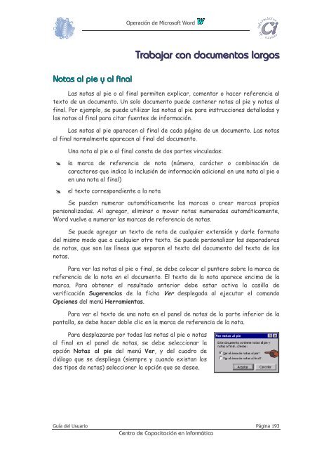 Trabajar con documentos largos - Trabajar Con Documentos Largos Anep 