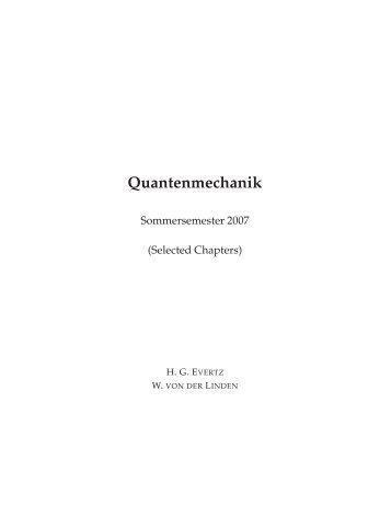 Quantenmechanik - TU Graz - Institut für Theoretische Physik ...