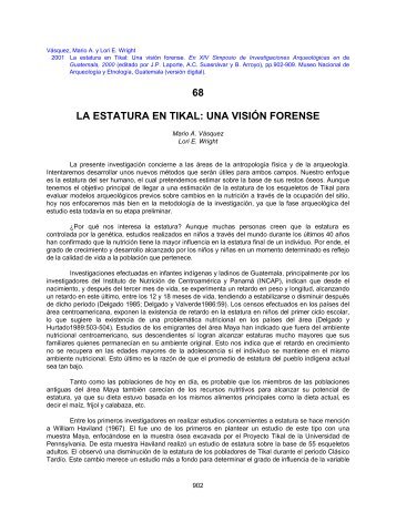 UNA VISIÓN FORENSE Mario A. Vásquez y Lori ... - Asociacion Tikal