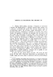 Genova e l'Occitania nel secolo XII - Revue