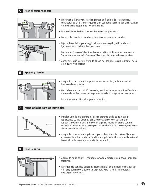 CÓMO INSTALAR BARRA DE CORTINA Hágalo Usted Mismo