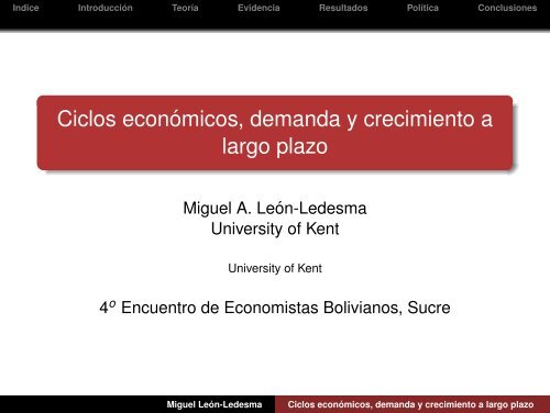 ciclos económicos, demanda y crecimiento a largo plazo