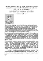 La Lectio Divina Comunautaire et la Prédication