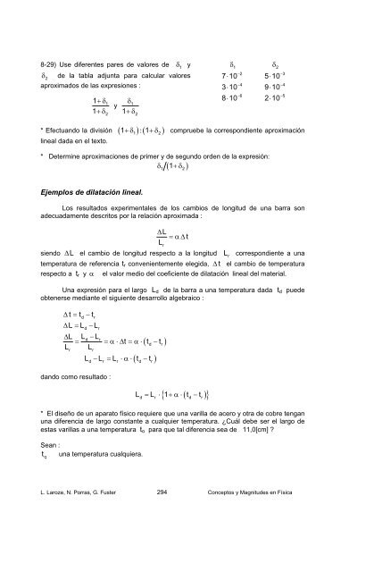 CAPITULO VIII TEMPERATURA Y DILATACION