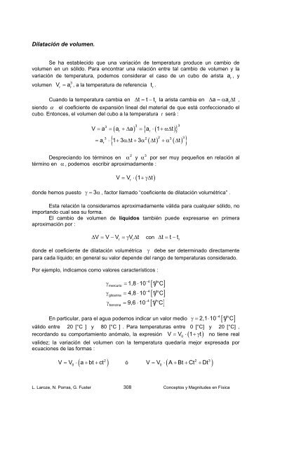 CAPITULO VIII TEMPERATURA Y DILATACION