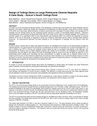 Design of Tailings Dams on Large Pleistocene Channel Deposits A ...