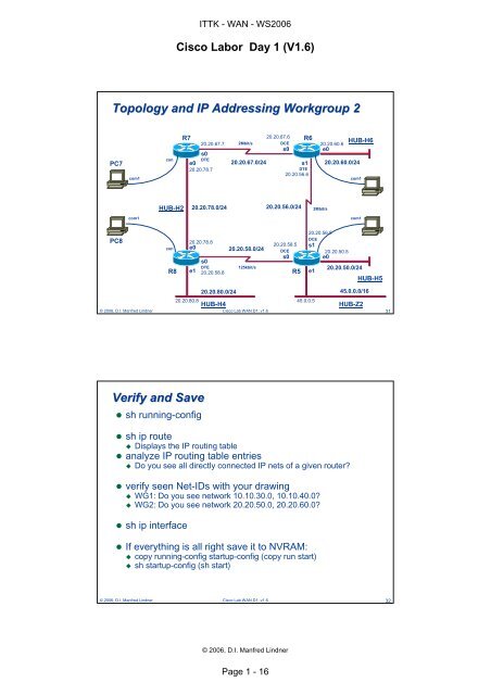 Laborübung WAN - Cisco Agenda