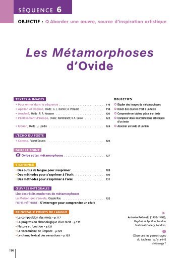 Les Métamorphoses d'Ovide - Hachette