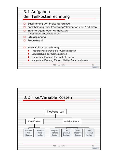 Kostenrechnung