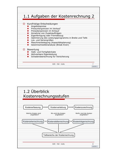 Kostenrechnung