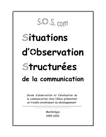 Situations d'observation structurées de la communication