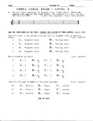 NAME TEACHER N0. scorn; FSMTA AURAL EXAM — LEVEL X