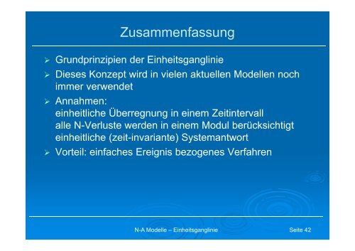 NA Modelle – Einheitsganglinie - Institut für Wasserwirtschaft ...