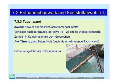 Wasserwirtschaft und allgemeiner Wasserbau - Institut für ...