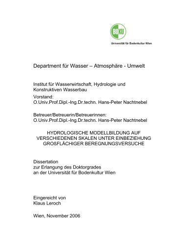 Musterdissertation Boku - Institut für Wasserwirtschaft, Hydrologie ...