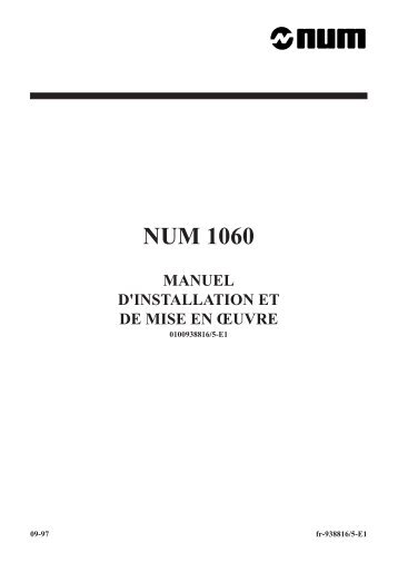 Manuel d'installation et de mise en oeuvre 1060 - Documentation CN