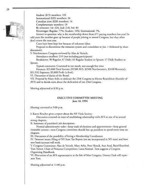 Journal of the American Viola Society Volume 10 No. 2, 1994