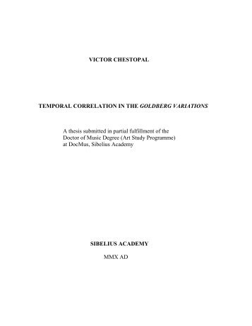 VICTOR CHESTOPAL TEMPORAL CORRELATION IN THE ...