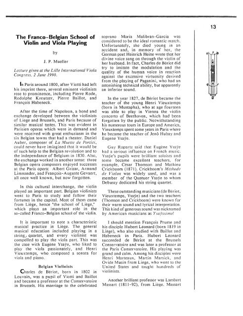 Journal of the American Viola Society Volume 6 No. 3, Fall 1990