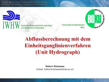 Kritische Fließzeit - Institut für Wasserwirtschaft, Hydrologie und ...