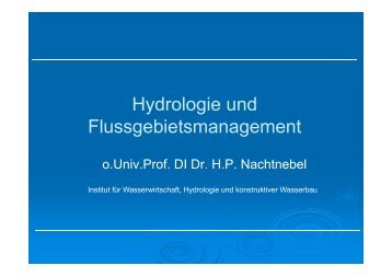 Sedimenttransport - Institut für Wasserwirtschaft, Hydrologie und ...