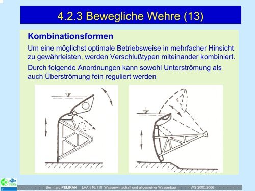 bewegliche Wehre - Institut für Wasserwirtschaft, Hydrologie und ...