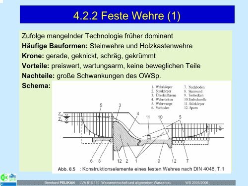 bewegliche Wehre - Institut für Wasserwirtschaft, Hydrologie und ...