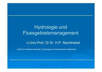 T - Institut für Wasserwirtschaft, Hydrologie und konstruktiven ...