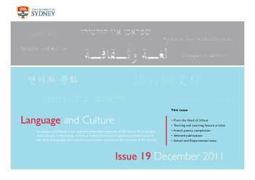 Language and Culture - The University of Sydney