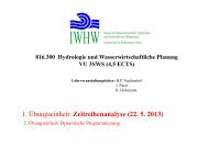 1. Übungseinheit: Zeitreihenanalyse - Institut für Wasserwirtschaft ...