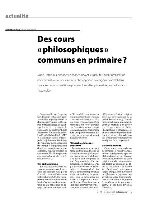 dossier - La Ligue de l'Enseignement