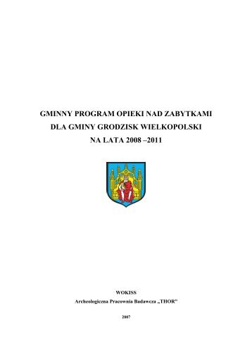 GMINNY PROGRAM OPIEKI NAD ZABYTKAMI