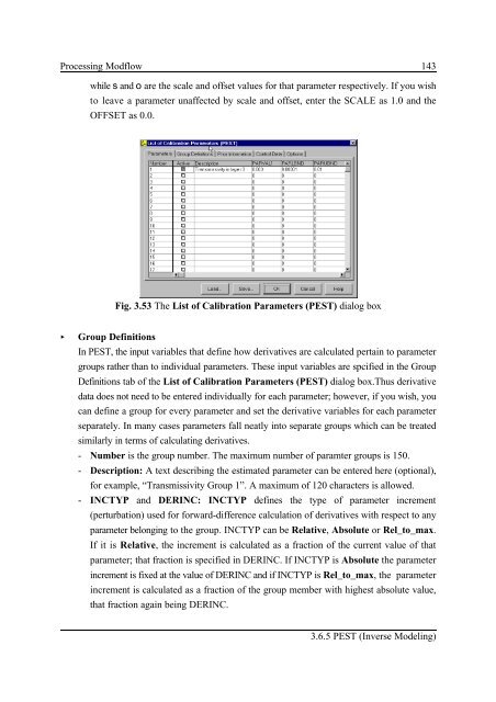 User's guide of Proceessing Modflow 5.0