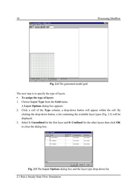 User's guide of Proceessing Modflow 5.0