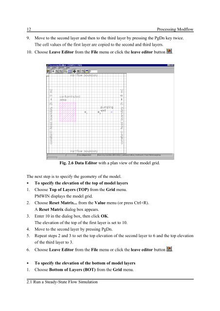 User's guide of Proceessing Modflow 5.0