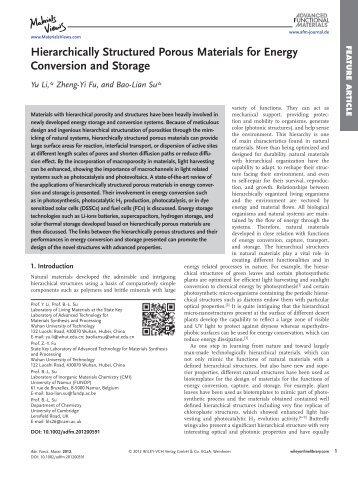 Hierarchically Structured Porous Materials for Energy Conversion ...