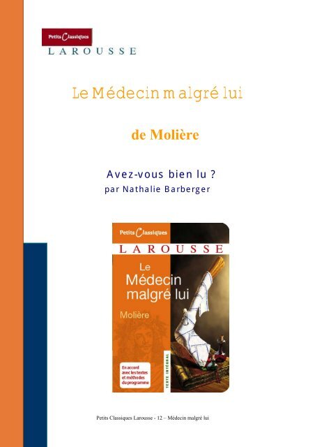 Avez Vous Bien Lu Pdf Les Petits Classiques Larousse