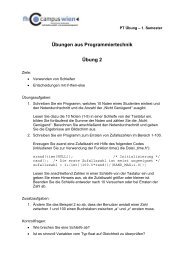 Übungen aus Programmiertechnik Übung 2