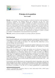 Principes de la punition. Article publié en ligne. - PolycopEnLigne