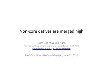 Non-core datives are merged high